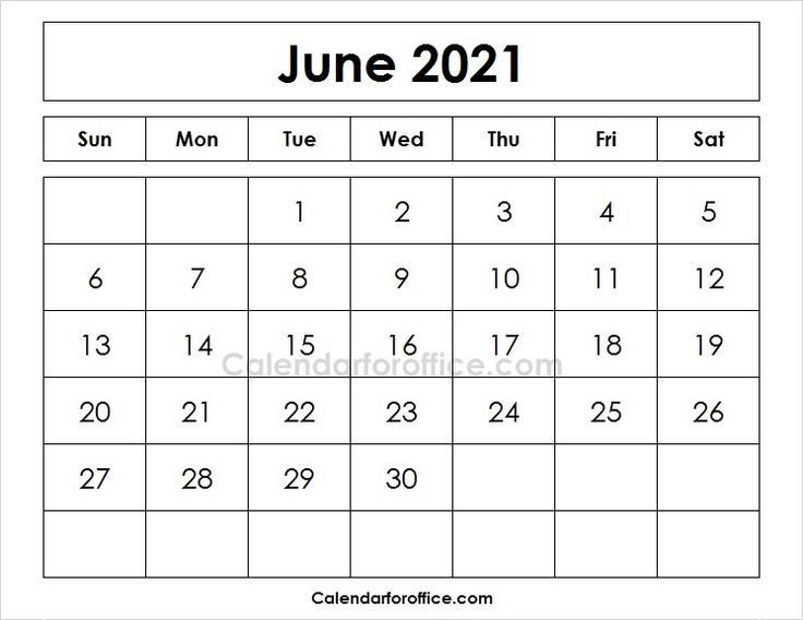 Download Free 2021 June Calendar Images (With Images