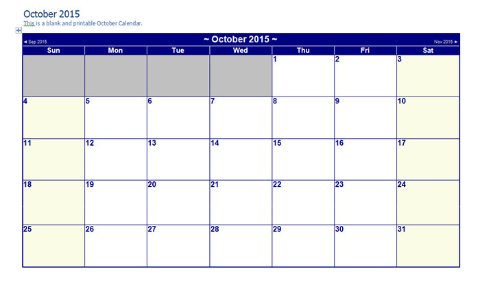 Editable Calendar Template - Printable Year Calendar