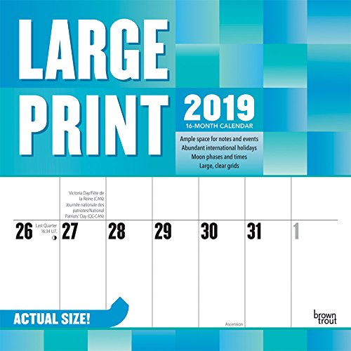 ﻿Free Download: Large Print 2019 12 X 12 Inch Monthly