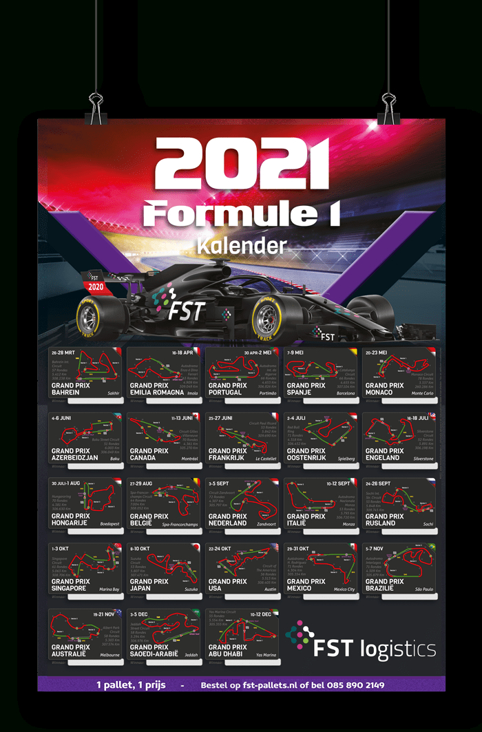 F1 Kalender 2021