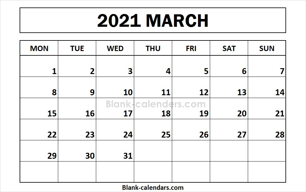 February 2021 Calendar Printable Monday Start  February