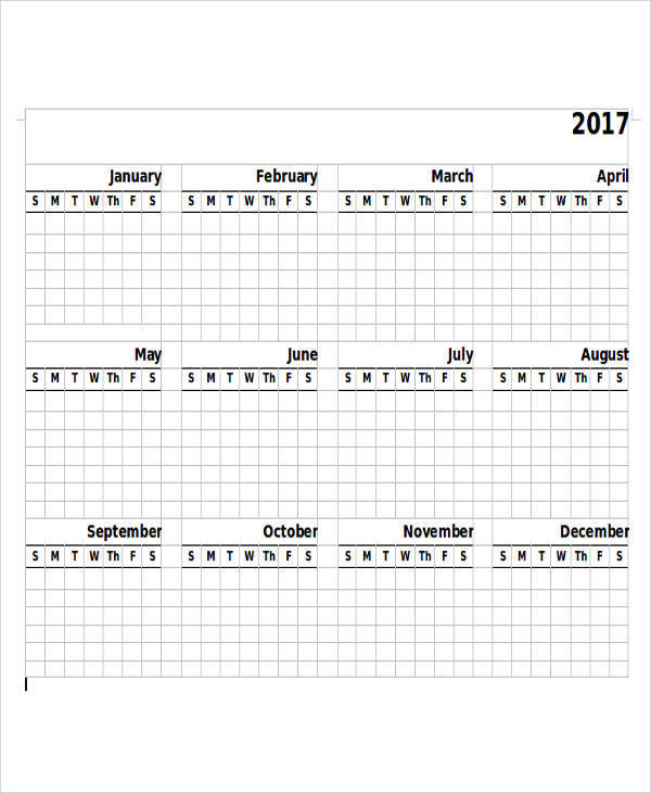 Free 5+ Printable Blank Calendar Samples In Ms Word | Pdf