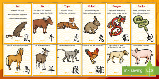 Free! - Chinese New Year Calendar Animals