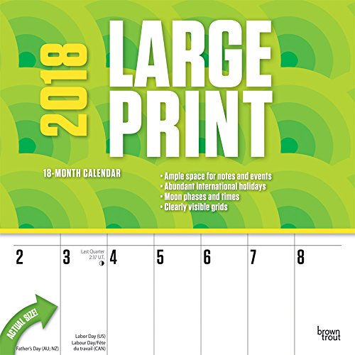 Free Download: Large Print 2018 12 X 12 Inch Monthly