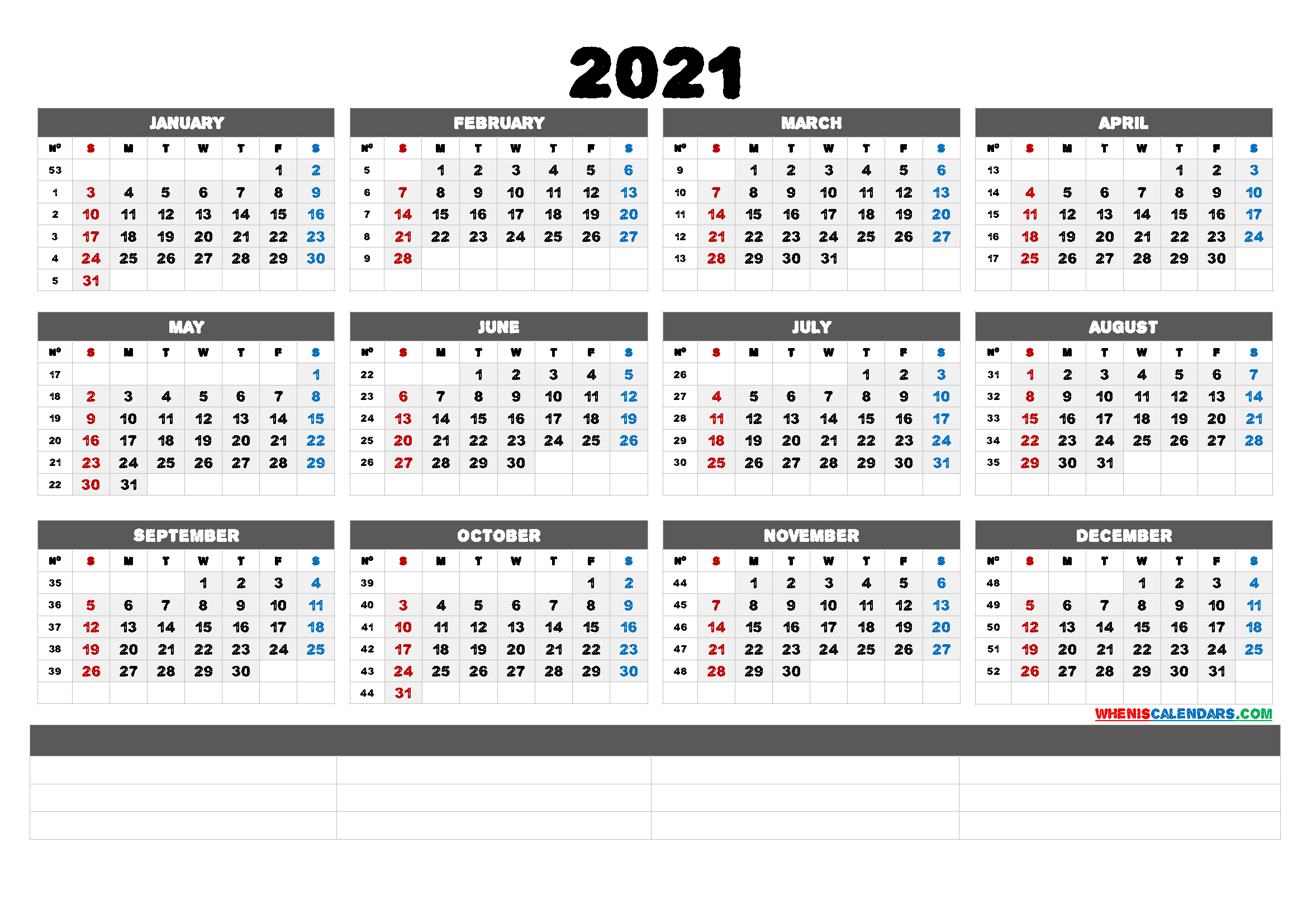 Free Editable 2021 Calendar With Holidays - 2021 Calendar