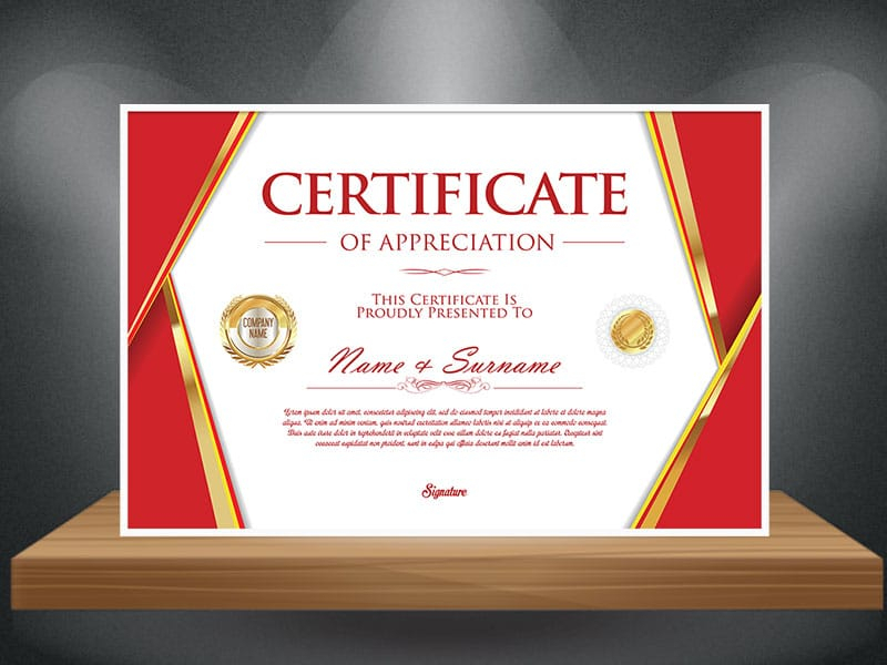 Free High Quality Certificate Mockup In Psd - Designhooks