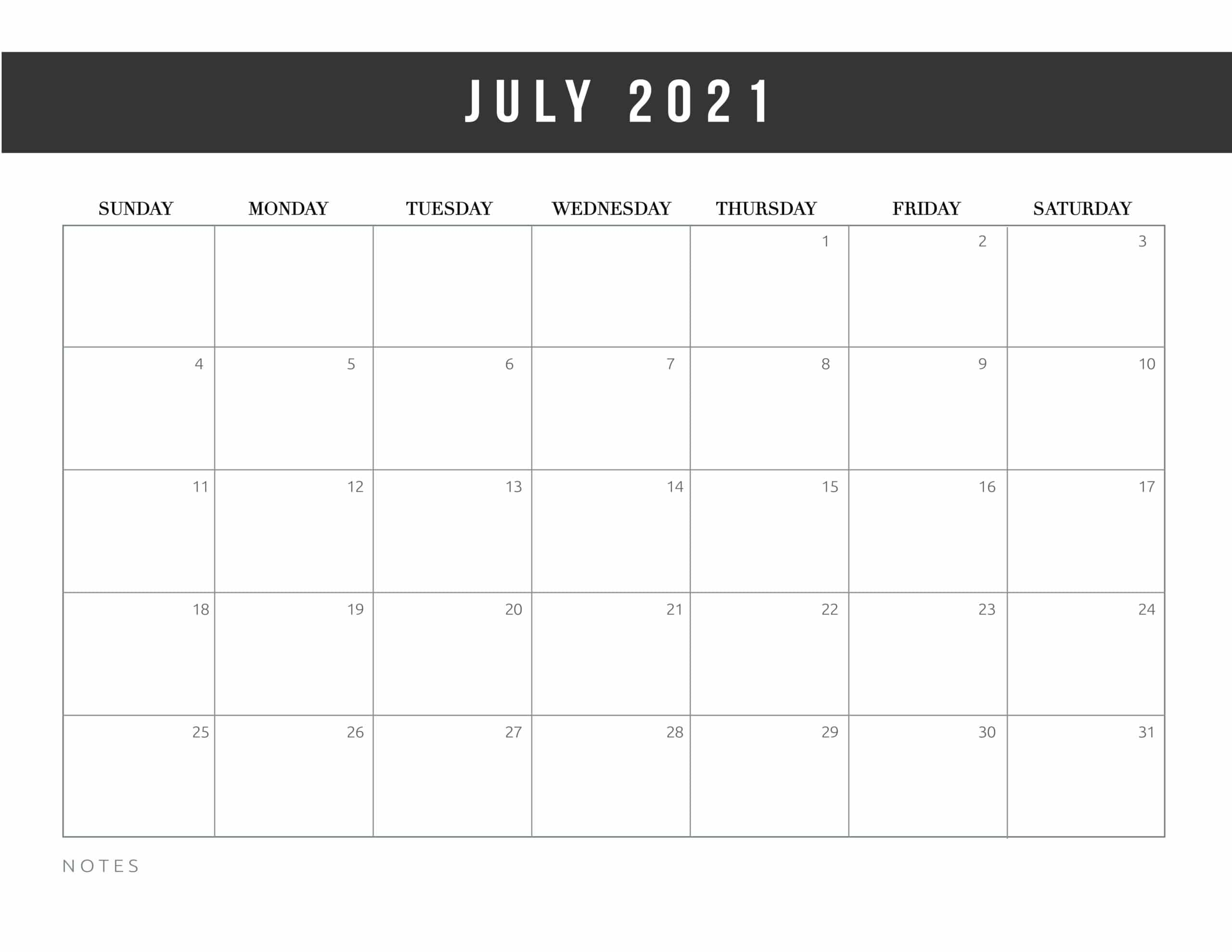 Free Printable 2021 Calendar Template - World Of Printables