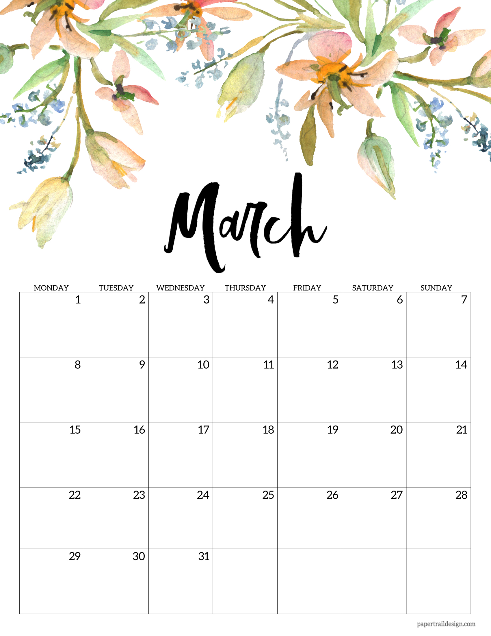 Free 2021 Calendar Printable