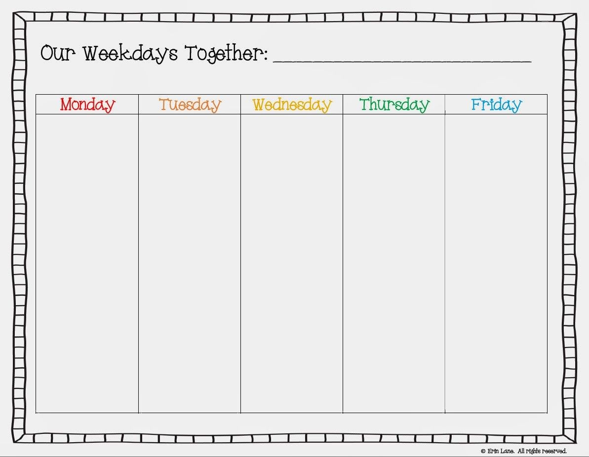 Free Printable Weekday Only Calendar - Google Search
