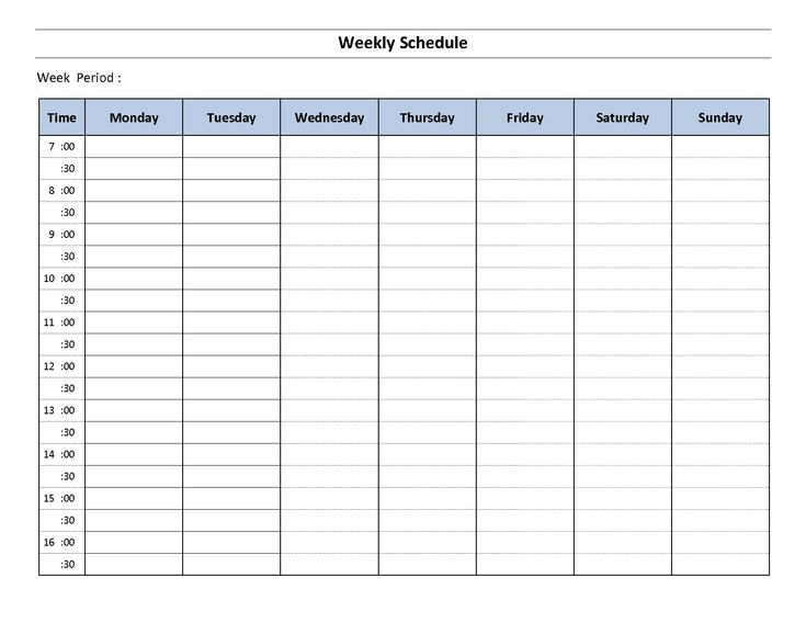 Free Printable Weekly Work Schedule Template For Employee Scheduling Make It | Weekly Schedule