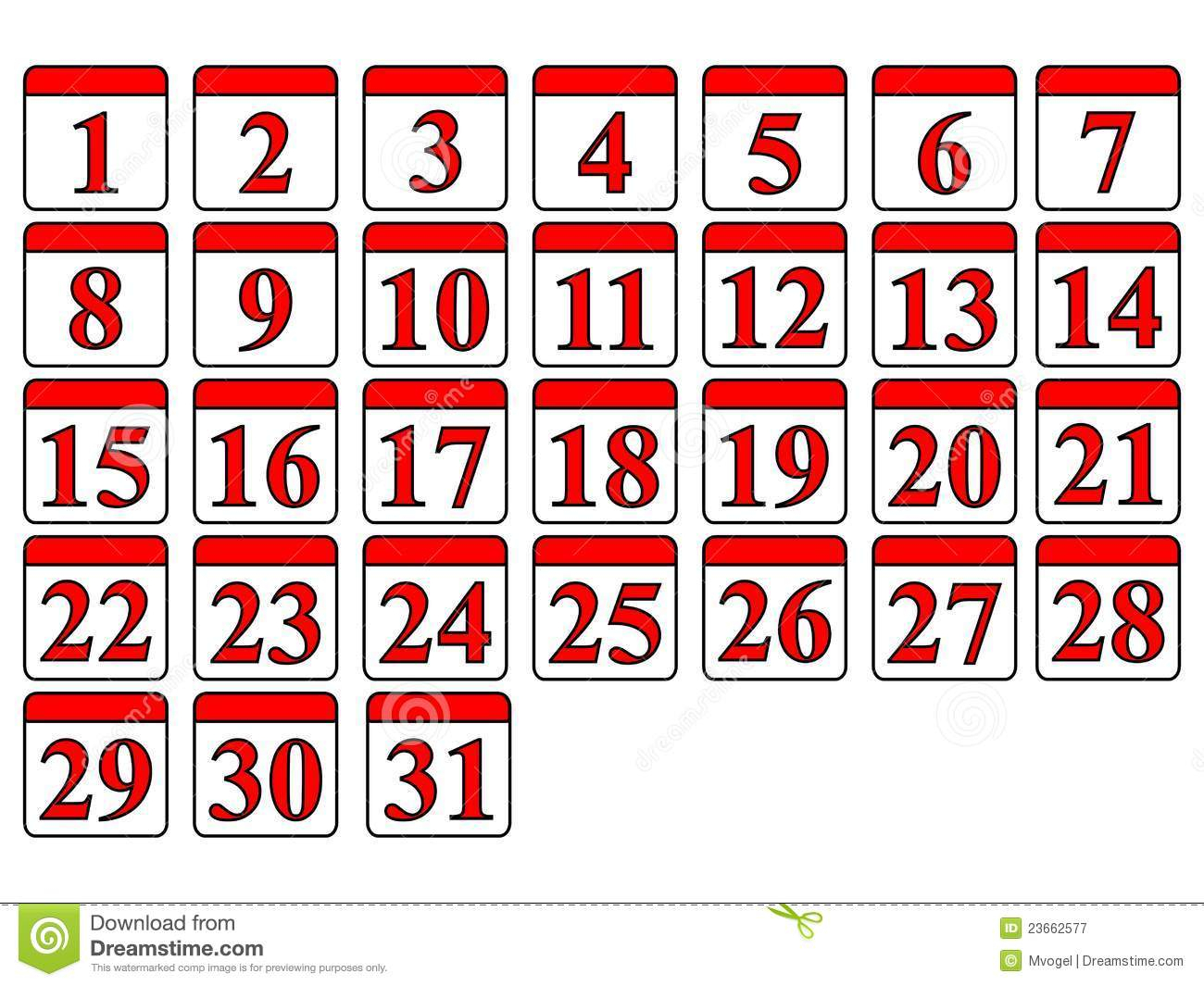 Generic Calendar Stock Vector. Illustration Of Date