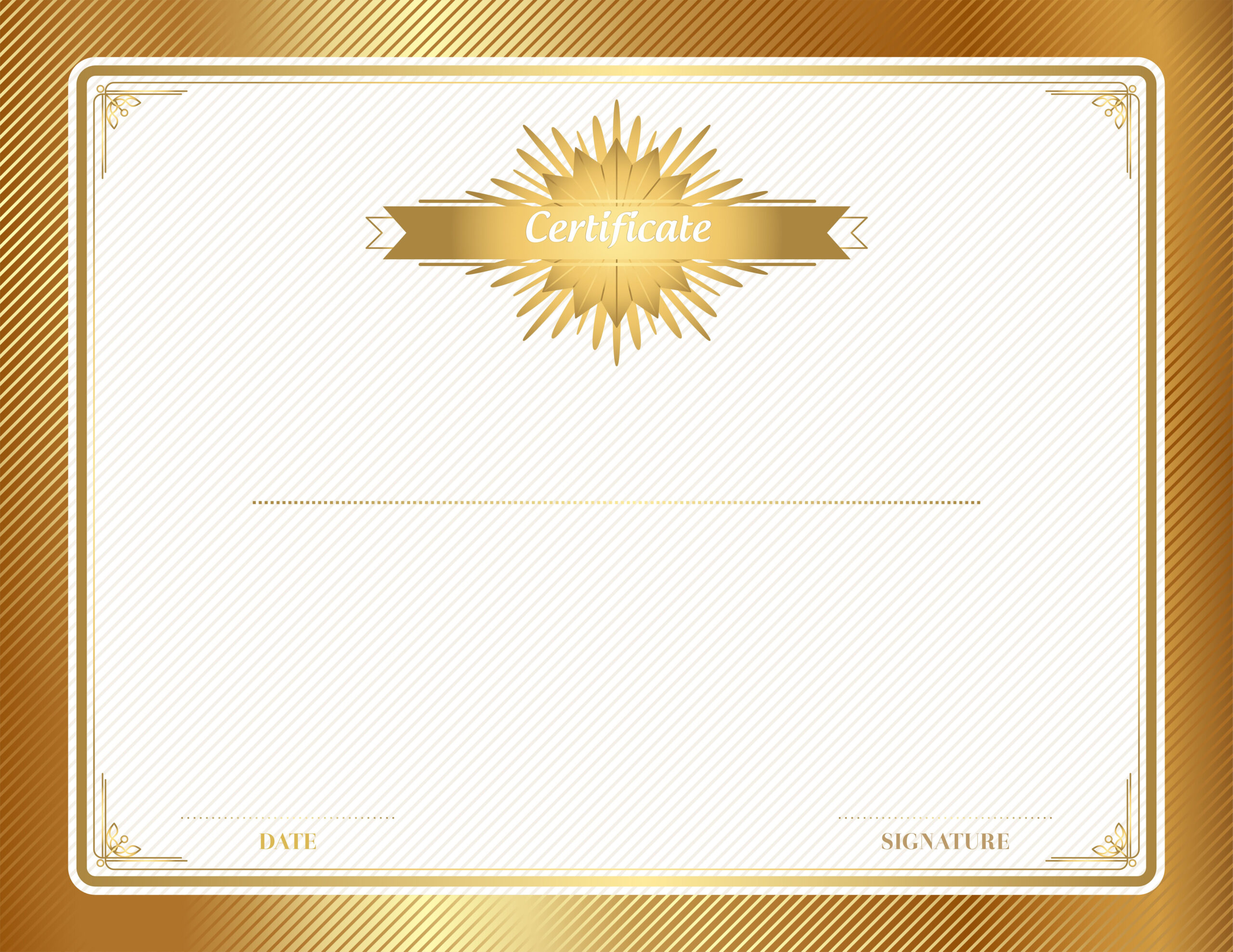 Gold Certificate Template Clip Art | Gallery Yopriceville