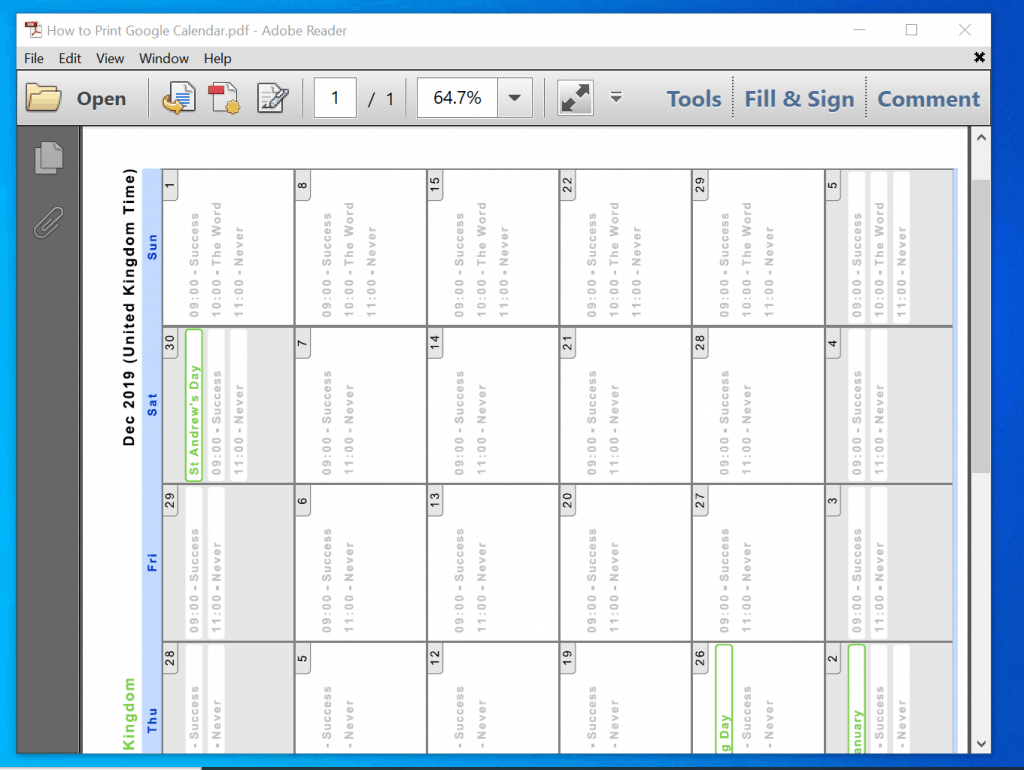 How To Print Google Calendar (Print To Paper And Save In Pdf)