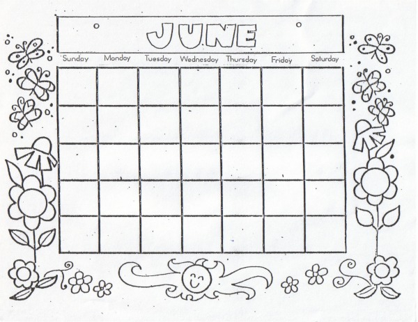 Kat&#039;S Almost Purrfect Home: Free Blank Calendars To Color