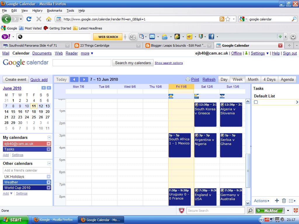 Leaps &amp; Bounds: Google Calendar