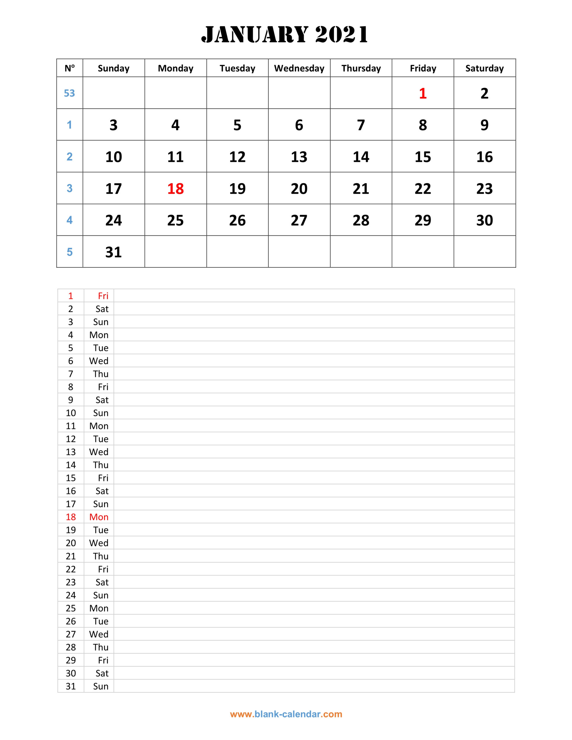 Monthly Calendar 2021 | Free Download Editable And Printable