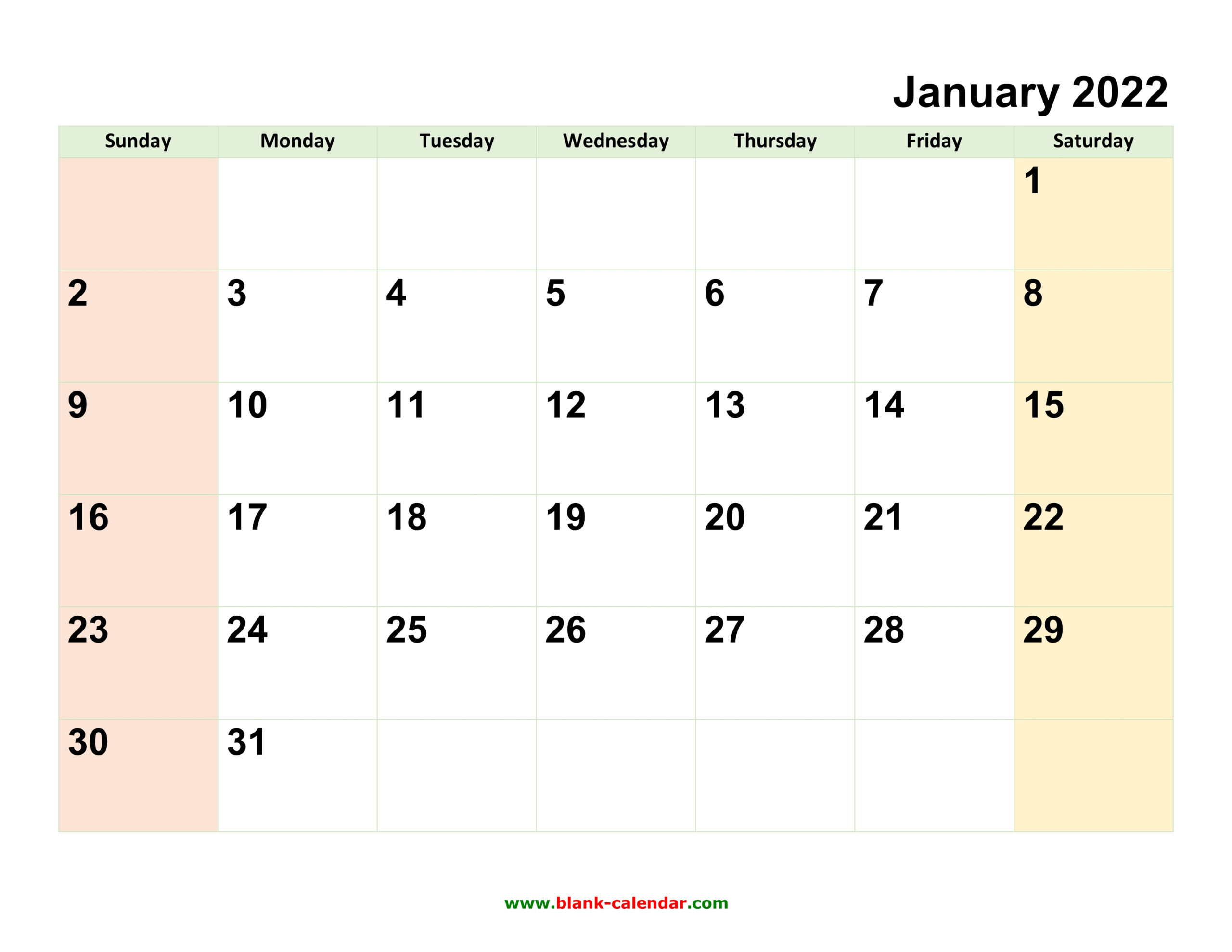Monthly Calendar 2022 | Free Download Editable And Printable