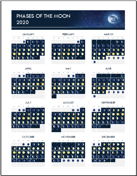 Moon Phase Calendar Template June | Calendar Printables Free Templates