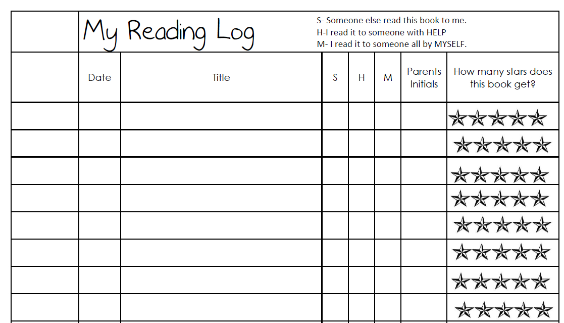 Our Cool School: My First Reading Log