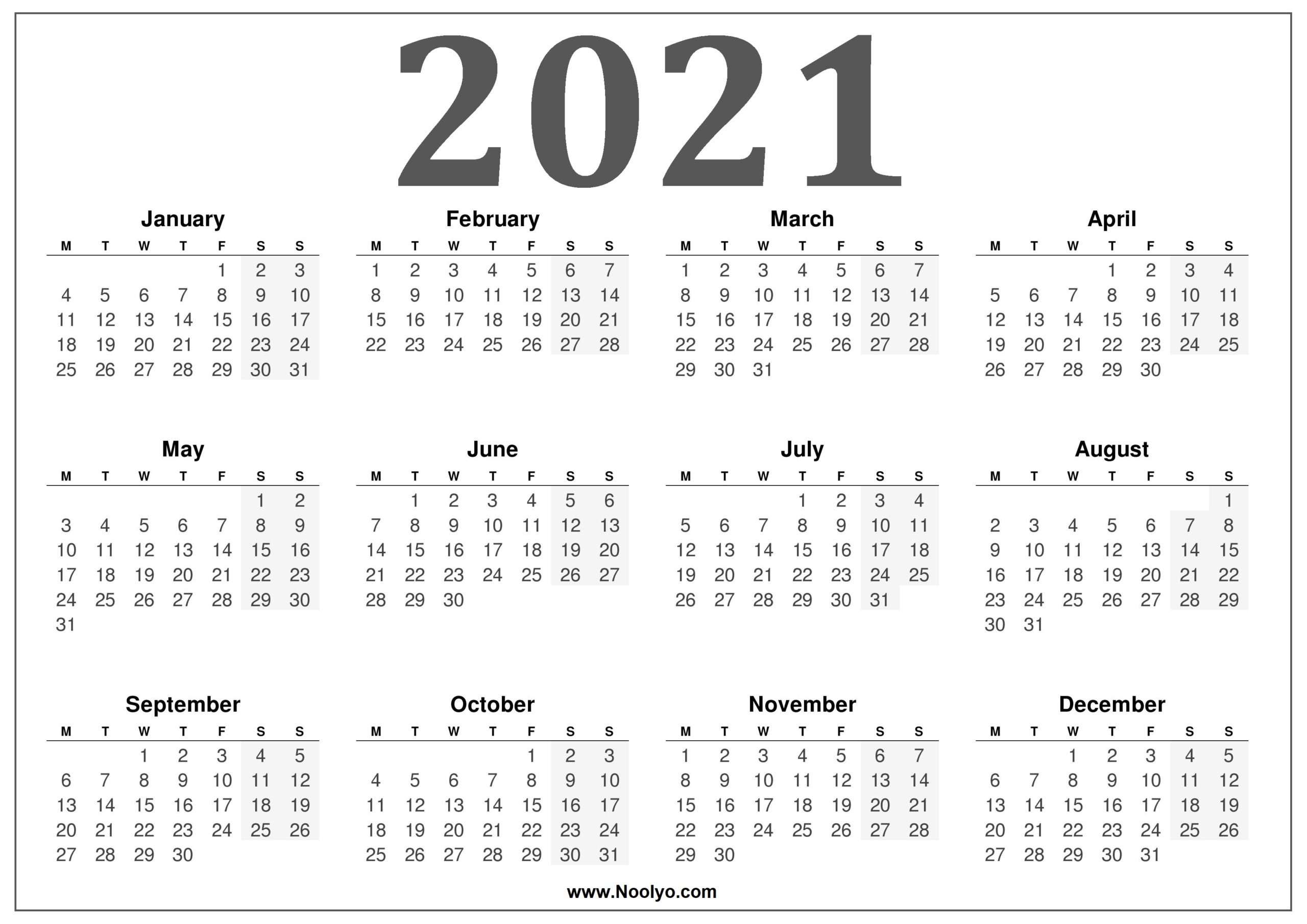 Printable 2021 Calendar Uk | Printable Calendars 2021