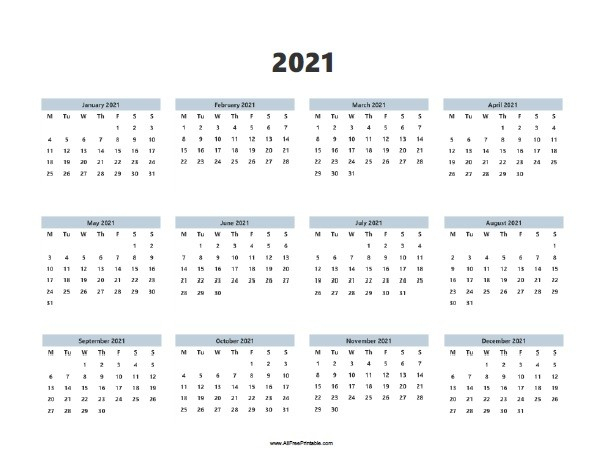 Printable Desk Calendar 2021 Big Font | Free Printable