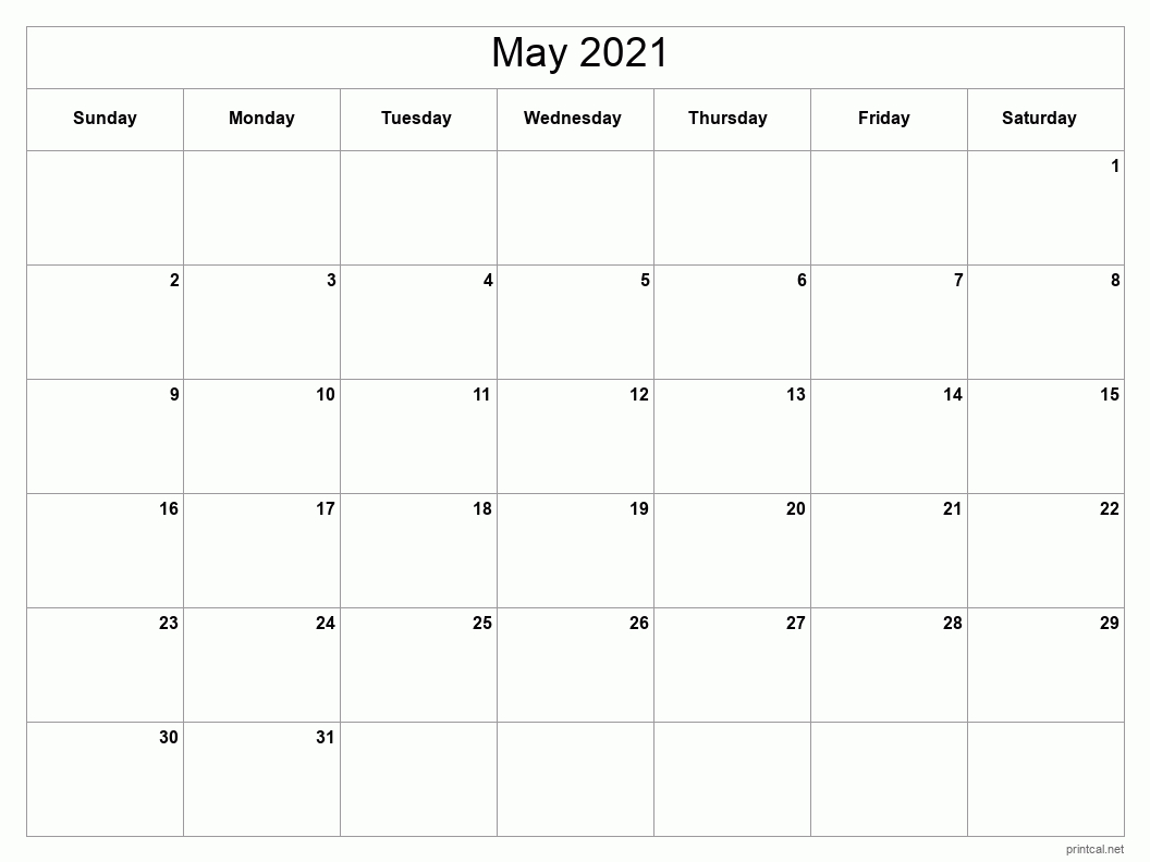 Printable May 2021 Calendar | Free Printable Calendars