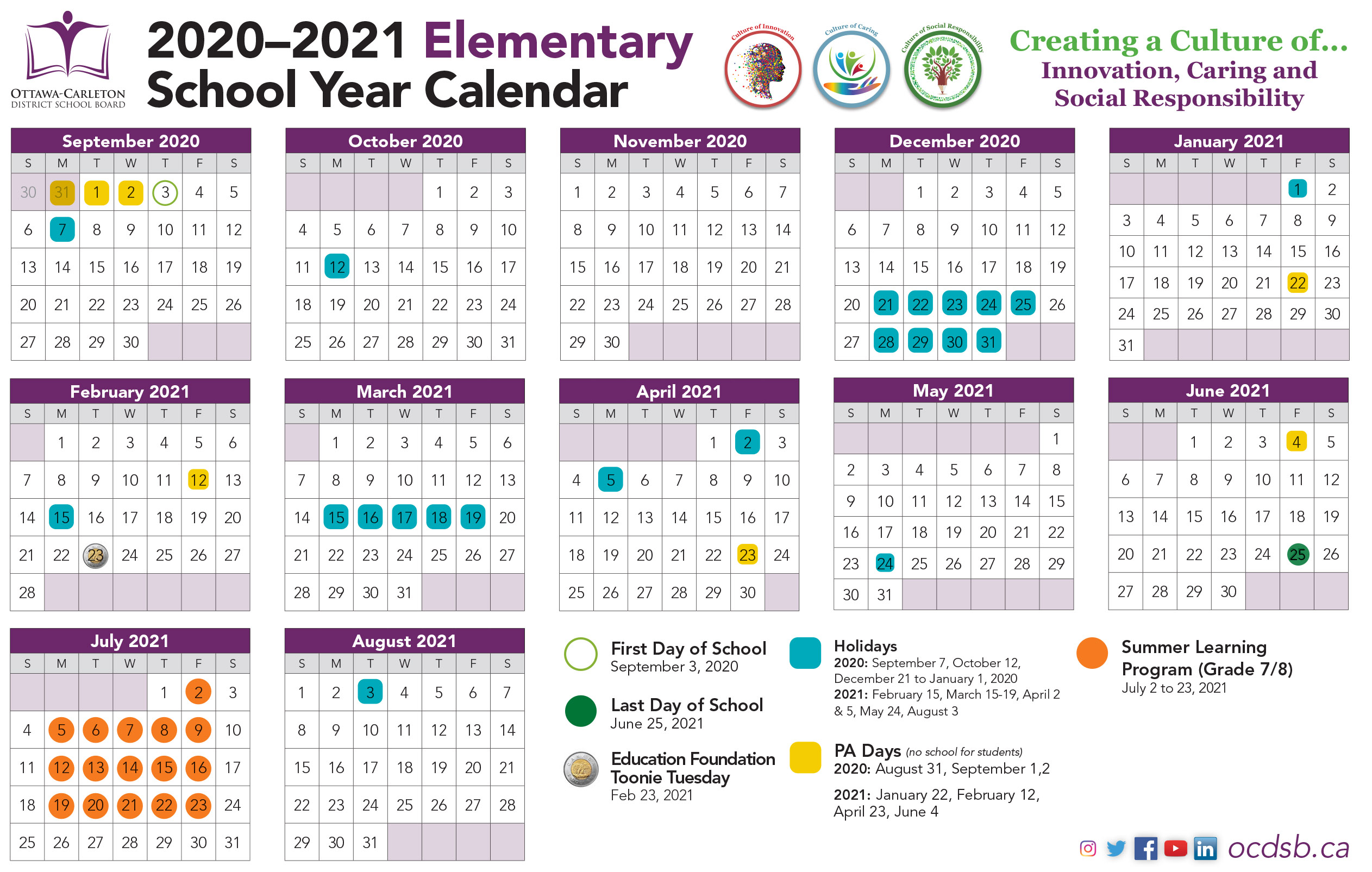 Free Printable 2021 2021 School Calendar