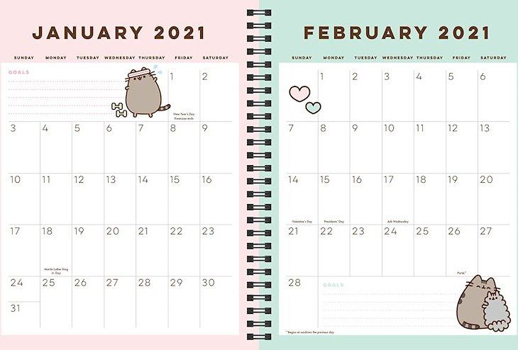 Pusheen 16-Month 2020-2021 Weeklymonthly Planner - Chewy