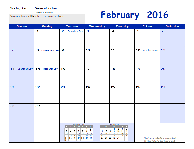 School Calendar Template - 2021-2022 School Year Calendar