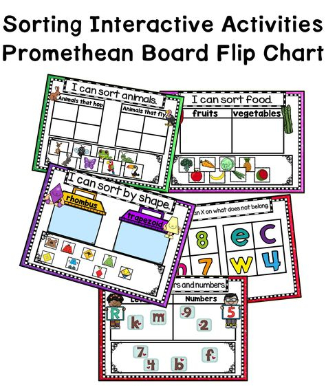 Sorting Interactive Activities - Promethean Board Flip