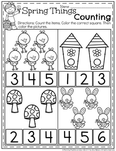 Spring Preschool Worksheets - Planning Playtime