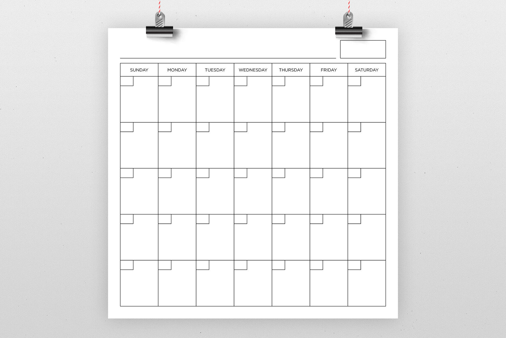 Free Printable Calendar Big Squares Calendar Printables Free Templates