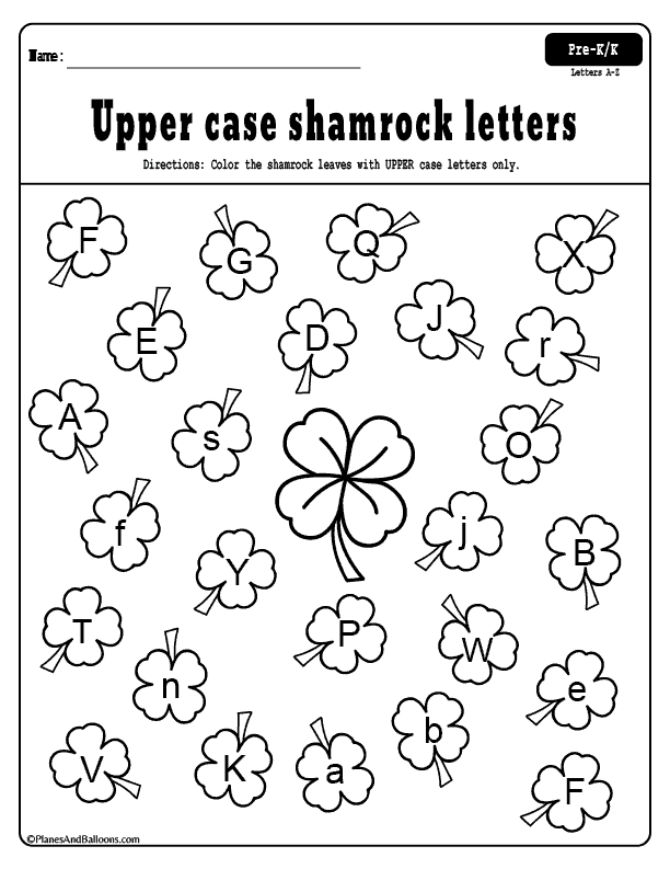 St. Patrick&#039;S Day Letter And Number Recognition Activities