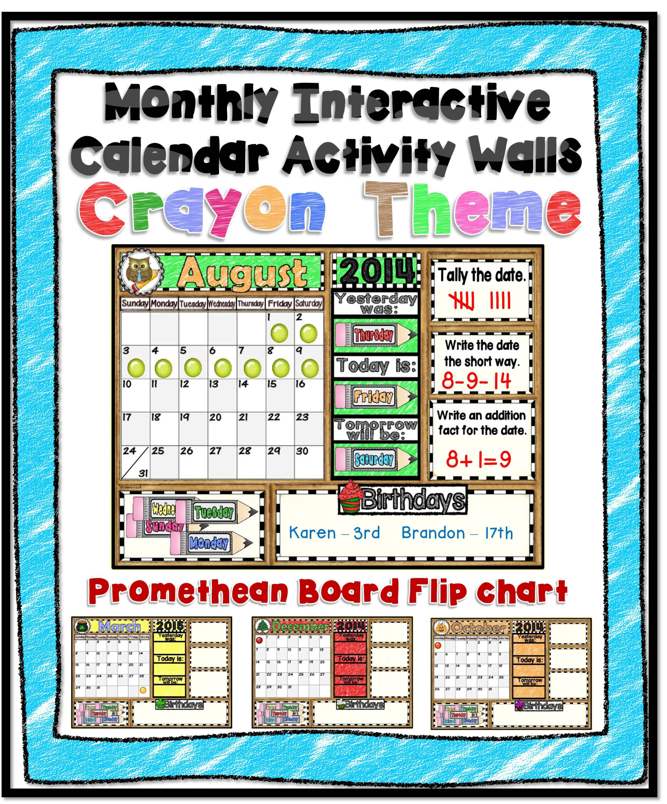 Promethean Board Free Calendar