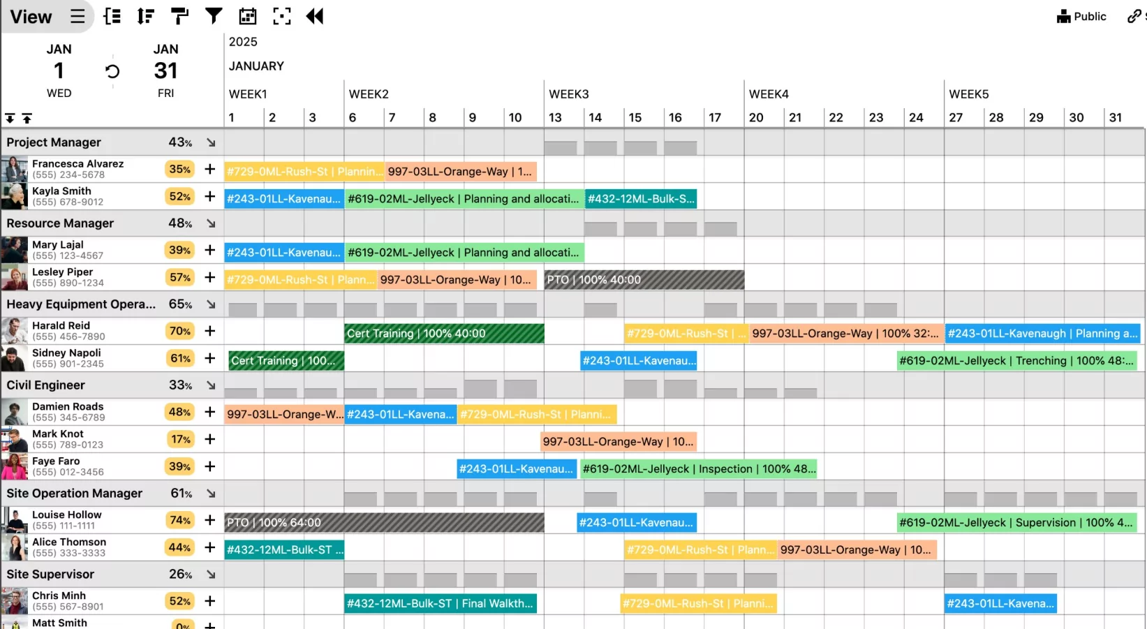 Calendar Software for Contractors with Project Timeline Integration