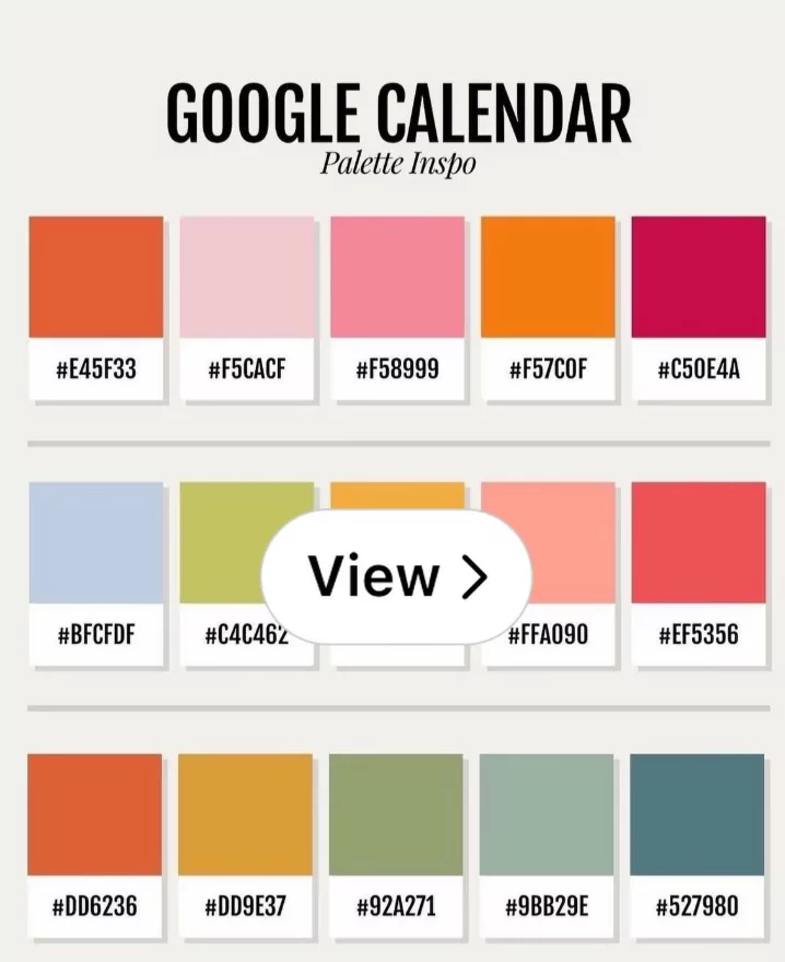 Color coding tips for Google Calendar