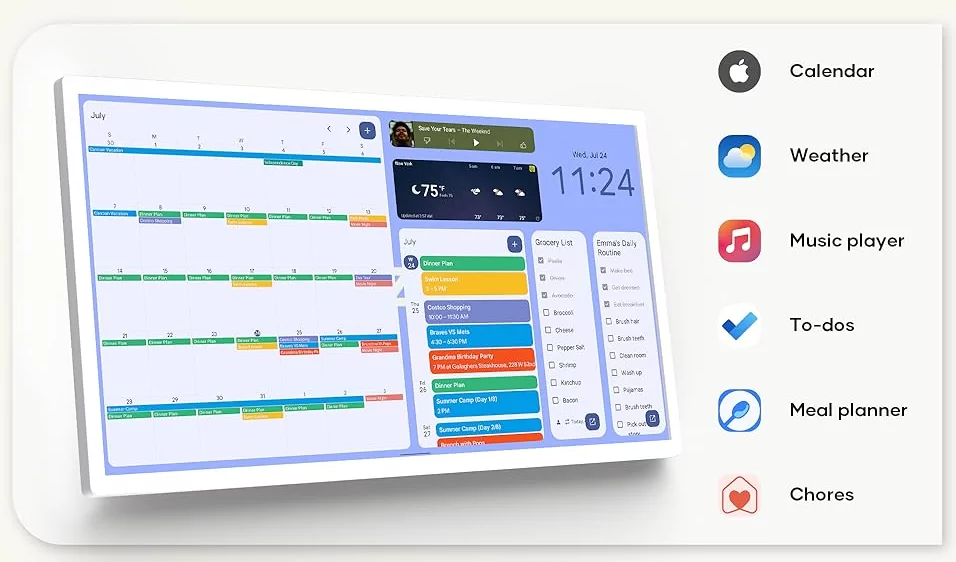 Digital calendar with invoice tracking feature