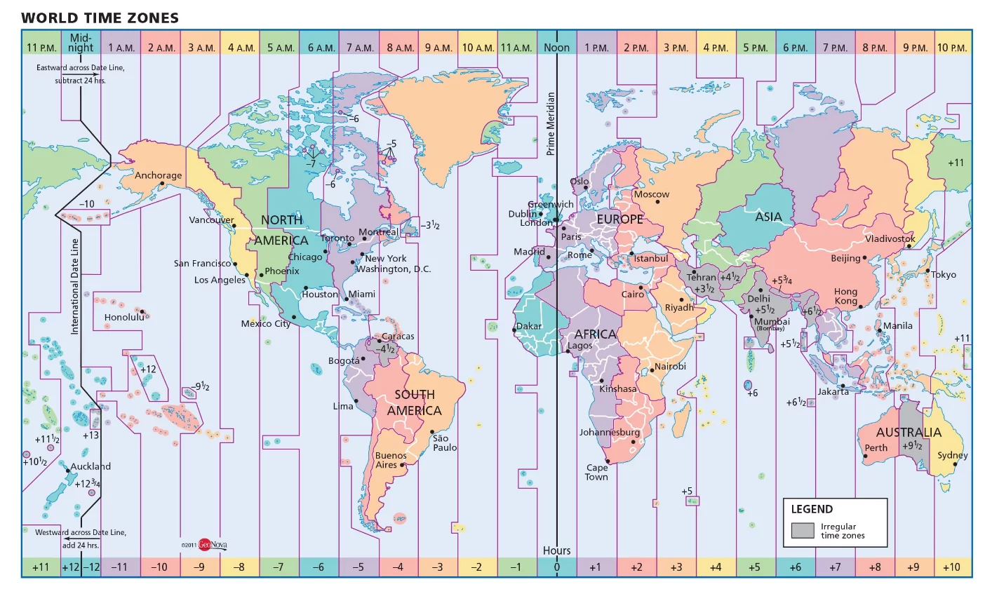 Time zone finder displaying maximum team overlap