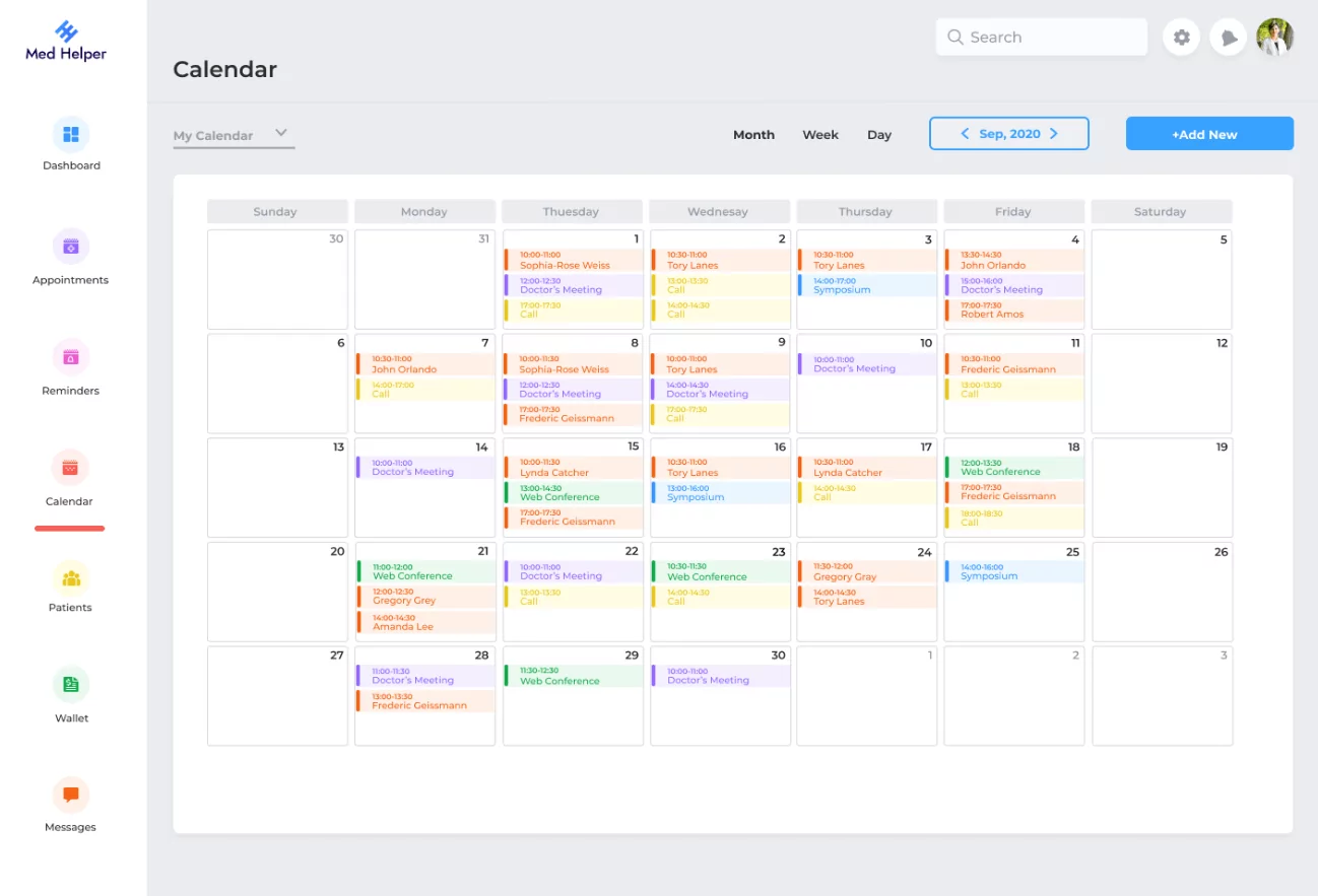 doctor appointment management calendar