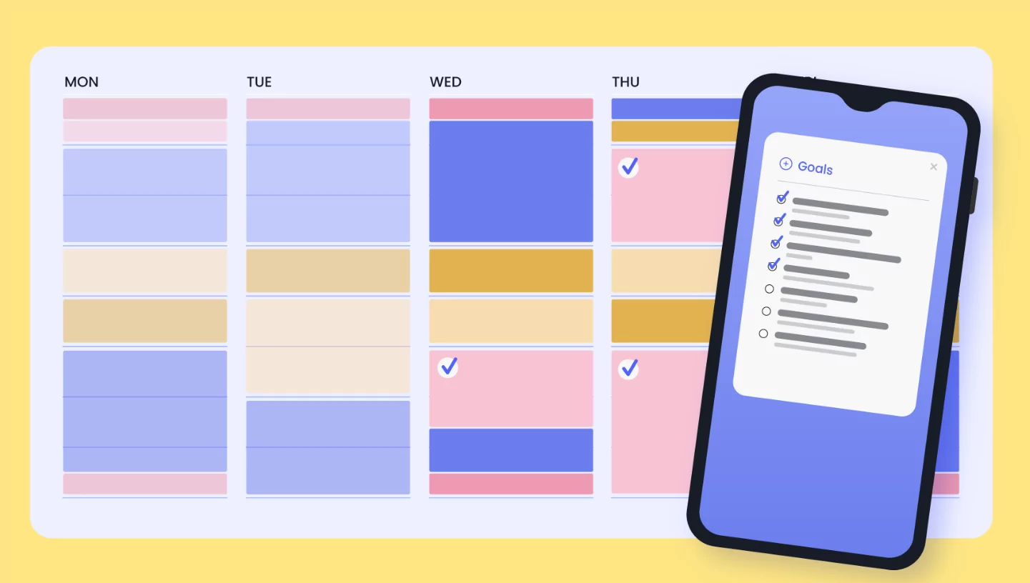goal progress calendar app