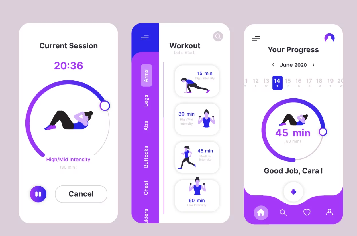 workout scheduling mobile app