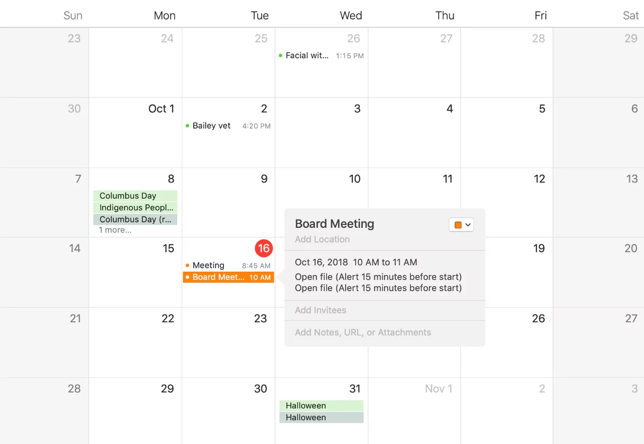 Apple Calendar export archive ICBU file menu options for Mac users