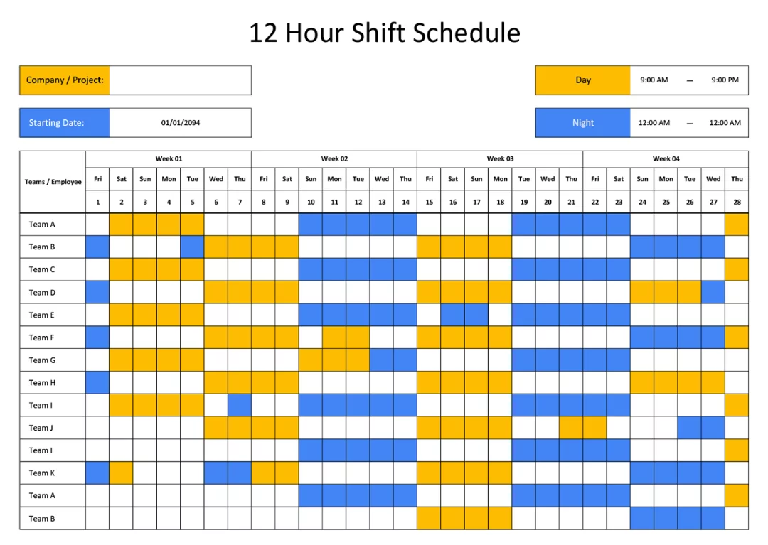 calendar app for shift workers and schedule planning night shift layout