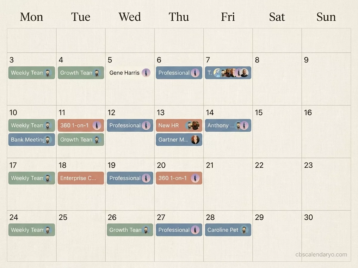 client meeting management calendar system