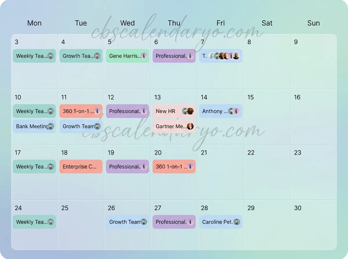 appointment reminder and client planning calendar